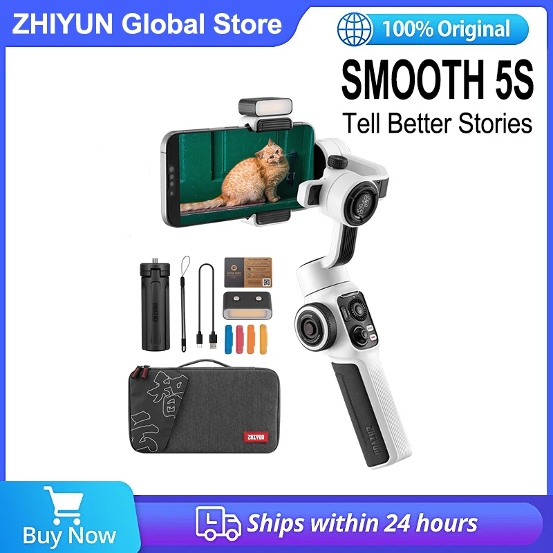 Zhiyun Smooth 5S Stabilizzatore Cardanico Palmare A 3 Assi Per Smartphone Iphone 14 13 12 11 Samsung Huawei Xiaomi Vs Dji Om 6