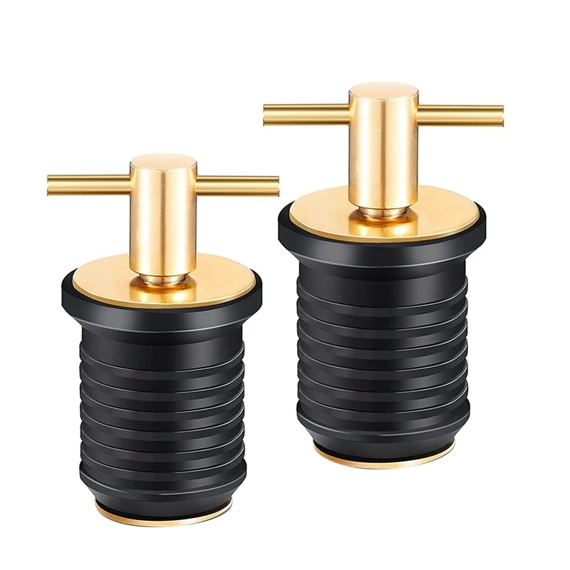 2 Pieces Thandle Drain Plug Twistturn Marine Boat Drain Plugs With