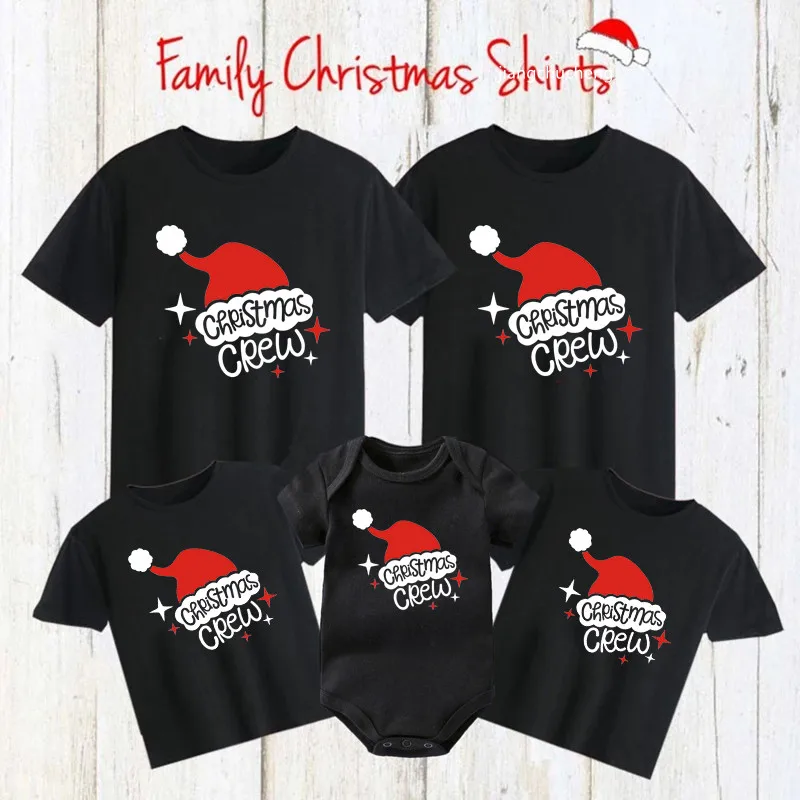 thumbnail image 2 of Nueva camiseta con estampado navideño para toda la familia, trajes a juego para padre, madre, hija e hijo, peleles de bebé, ropa navideña de algodón con apariencia familiar, 2 of 5
