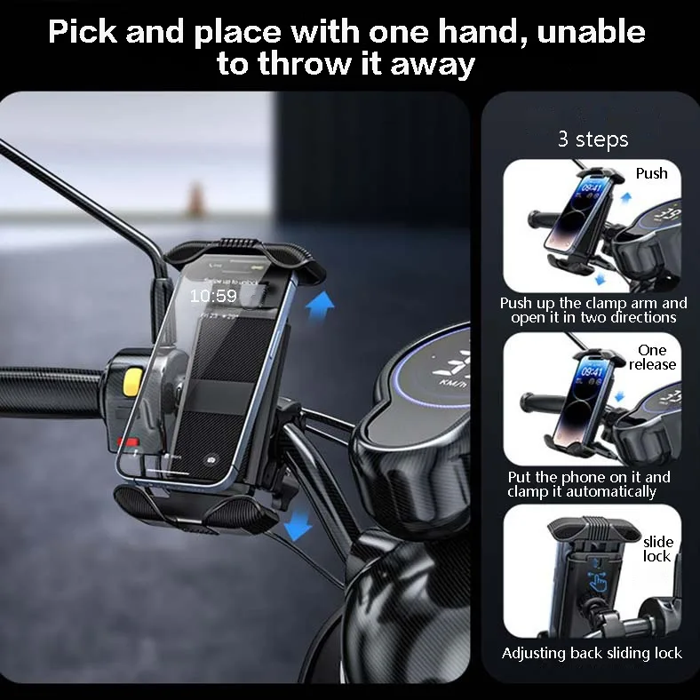 Universal Secure Phone Mount for Motorcycles and Bicycles