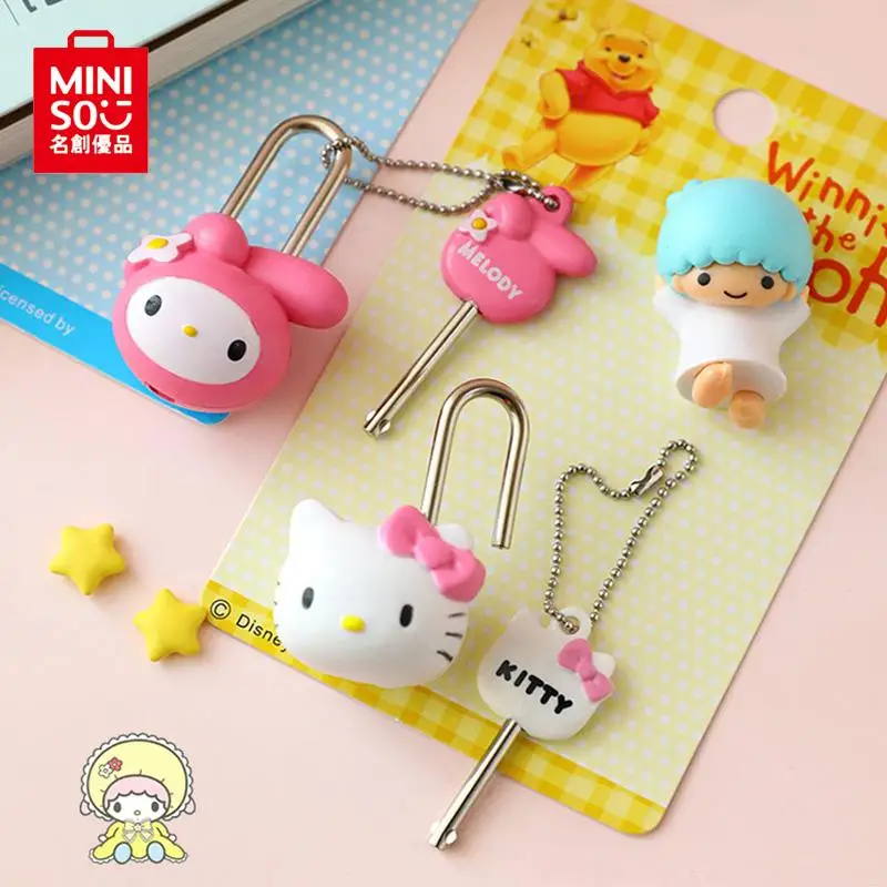 

MINISO Sanrios Aniime серия Hello Kitt мультфильм маленький навесной замок шкаф для общежития Дневник Книга сумка замок милая девушка сердце ящик замки