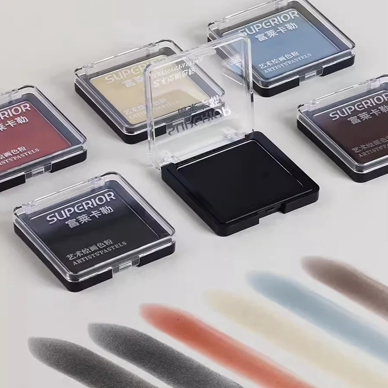 Drawing Powders 6 Colors Sketch Toner DRY WET Graphite Charcoal Powder Ultra Soft Carbon Powder Artists Pastels