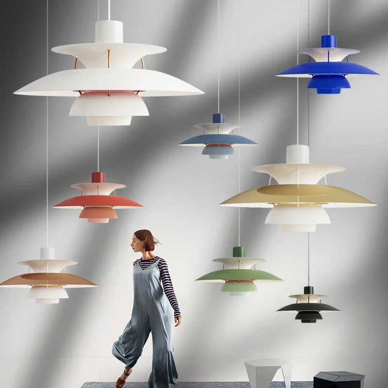 

Danish Designer Pendant Light High Quality Umbrella Led Hanging Lamp Living Loui Lustre Kitchen Paulsen UFO 5 Color Droplight