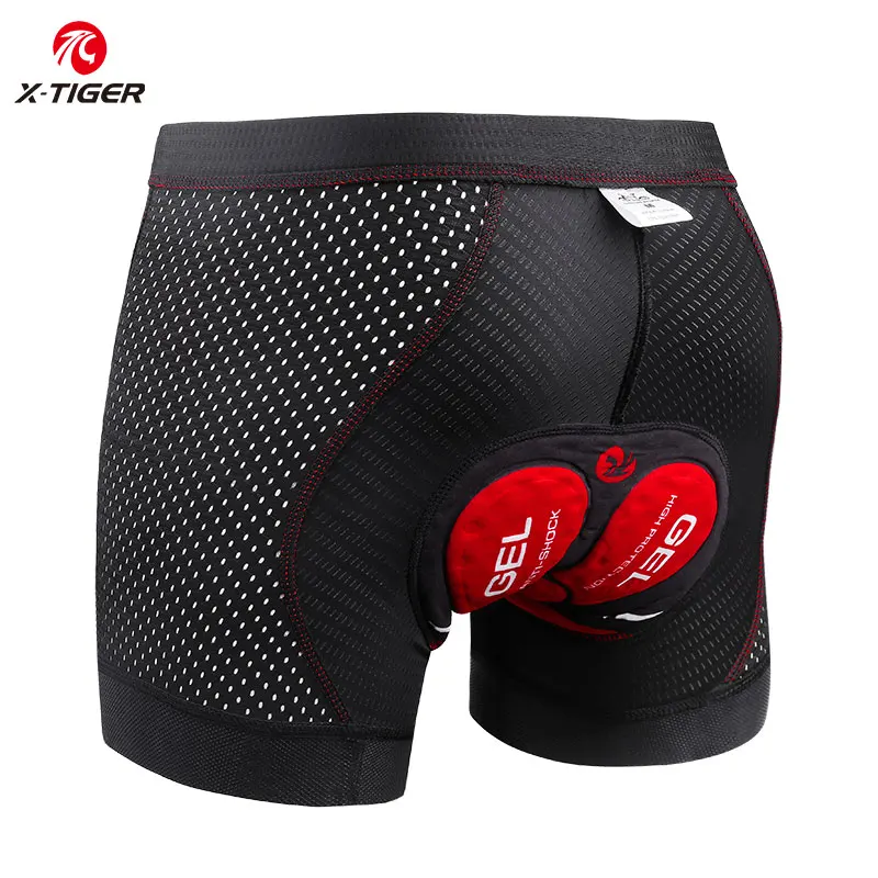 X-Tiger Cycling Shorts Upgrade 5D Gel Pad Cycling Underwear Pro Shockproof  Cycling Underpant Bicycle Shorts Bike Underwear