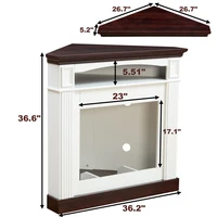 Corner Mantel Cabinet for Living Room or Bedroom with 23 inch Fireplace Insert Heater for the Perfect Ambiance 2
