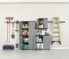 Freestanding Storage Cabinet Five Shelf with Double Doors Lockable Large 690-Pound Capacity Gray For Garage/Outdoor Garden Grey 2