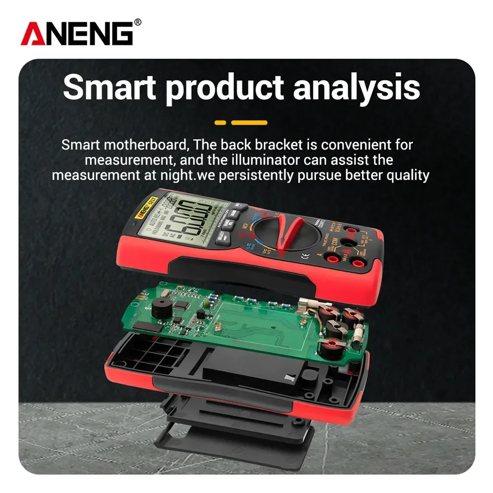 ANENG SZ17 DIY Transistor Capacitor NCV Detector Lcr Meter Digital Multimeter 6000 Professional True RMS AC/DC Analog Tester
