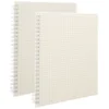 2 Pcs Graph Notebook Notebooks for Work Graphing Spiral Journal The Students Supplies Paper Math Notepad Grid Office 1