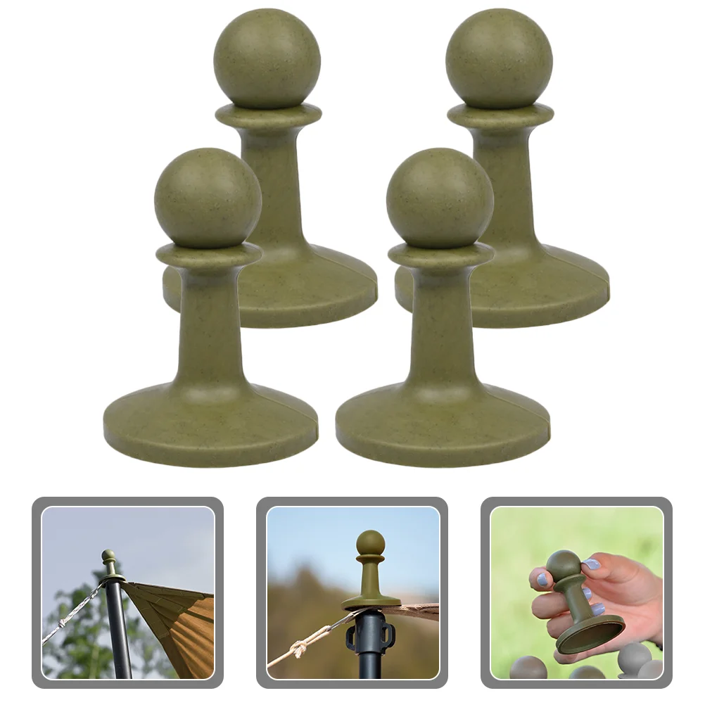 

4 Pcs Camping Tent Hat Safety Anti-thunder Cap Canopy for Outdoor Protective