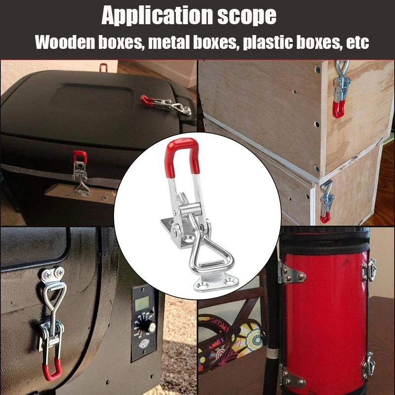 Adjustable Toolbox Case Metal Toggle Latch Catch Clasp Quick Release Clamp Anti-Slip Push Pull Toggle Clamp Tools furniture hardware toggle latches