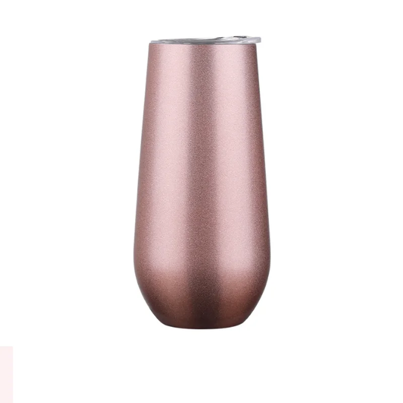 Description Picture 4 of item6oz Wine Tumbler with Lid Stainless Steel Mug Insulated Thermos Champagne Flute Bridesmaid Gifts