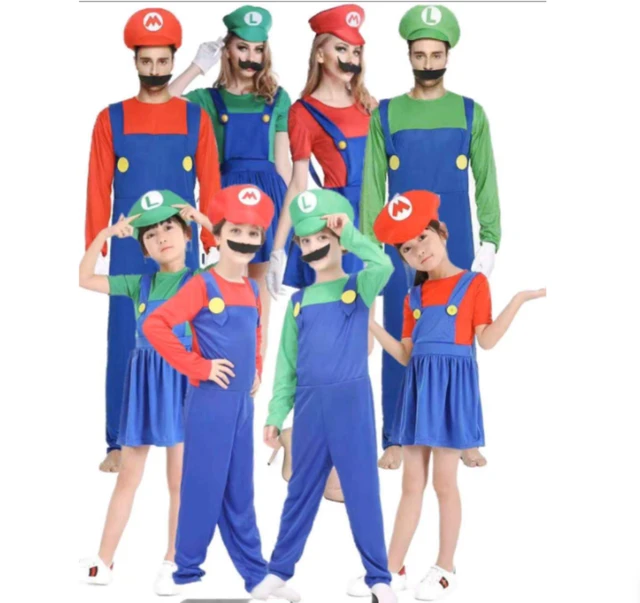 Carnevale Cosplay Super Costumes Brothers Luigi Bros idraulico Fancy Dress  Up Party Costume Cute Kids Costume adulto - AliExpress