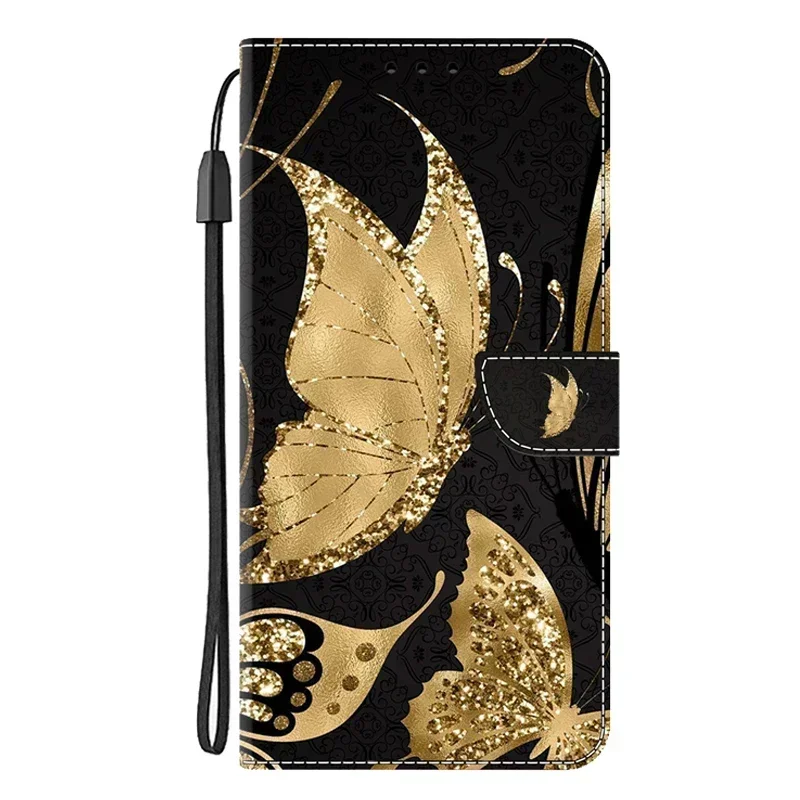 Elegant Leather Flip Wallet Phone Case with Magnetic Stand - Cute Design