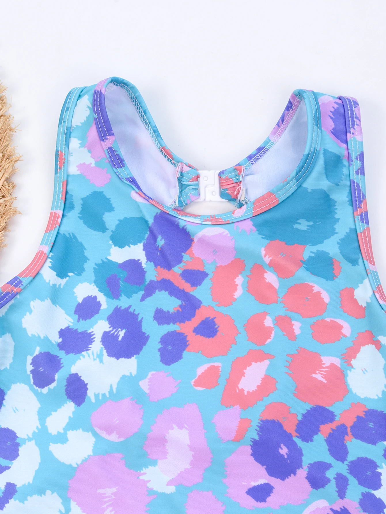 One Piece Swimsuit Children Swimsuit Children Swimsuits Leopard Print Outdoor Surf Cute Teen Girls One Piece Swimsuit 8-12Years Holiday Vacation Kids Girls Swimwear Clothes Beachwear
