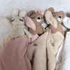 Handmade Baby Cotton Muslin Comfortable Blanket Cute Cat Doll For Infant Kids Sleep Appease Towel Rabbit Bear Saliva Scarf 4