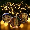 Solar Powered LED String Lights for Outdoor Christmas Garden Patio Balcony 8 Lighting Modes Waterproof Flickering Effect Light 4