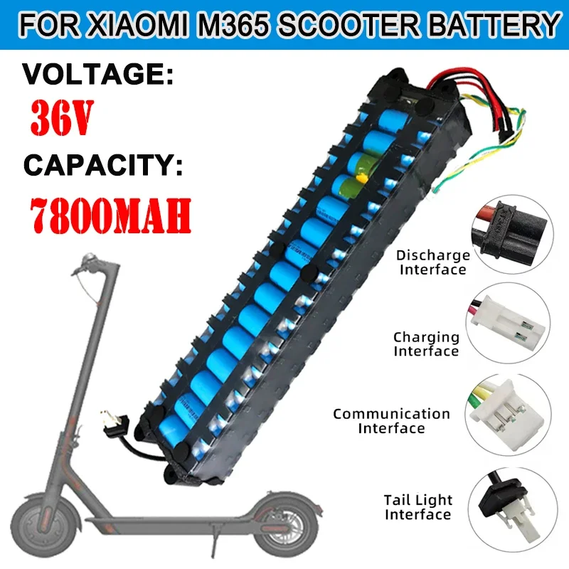 Rechargeable Battery M365 36V 7800mAh Litium Ion Battery Pack 10S3P for Xiaomi M365 Electric Scooter