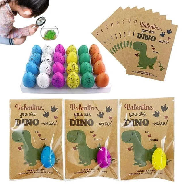 12/24Pc Mini Magic Hatching Growing Swell Dinosaur Eggs Treat Kids Birthday Guest Gifts Baby Shower Party Favors Boys Toy Pinata