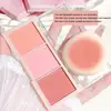 Blush Palette Natural Color Lasting Peach Cheek Tint,Face Contouring Blush Powder Non-Flying Powder Long-Lasting Cosmetic Makeup 2