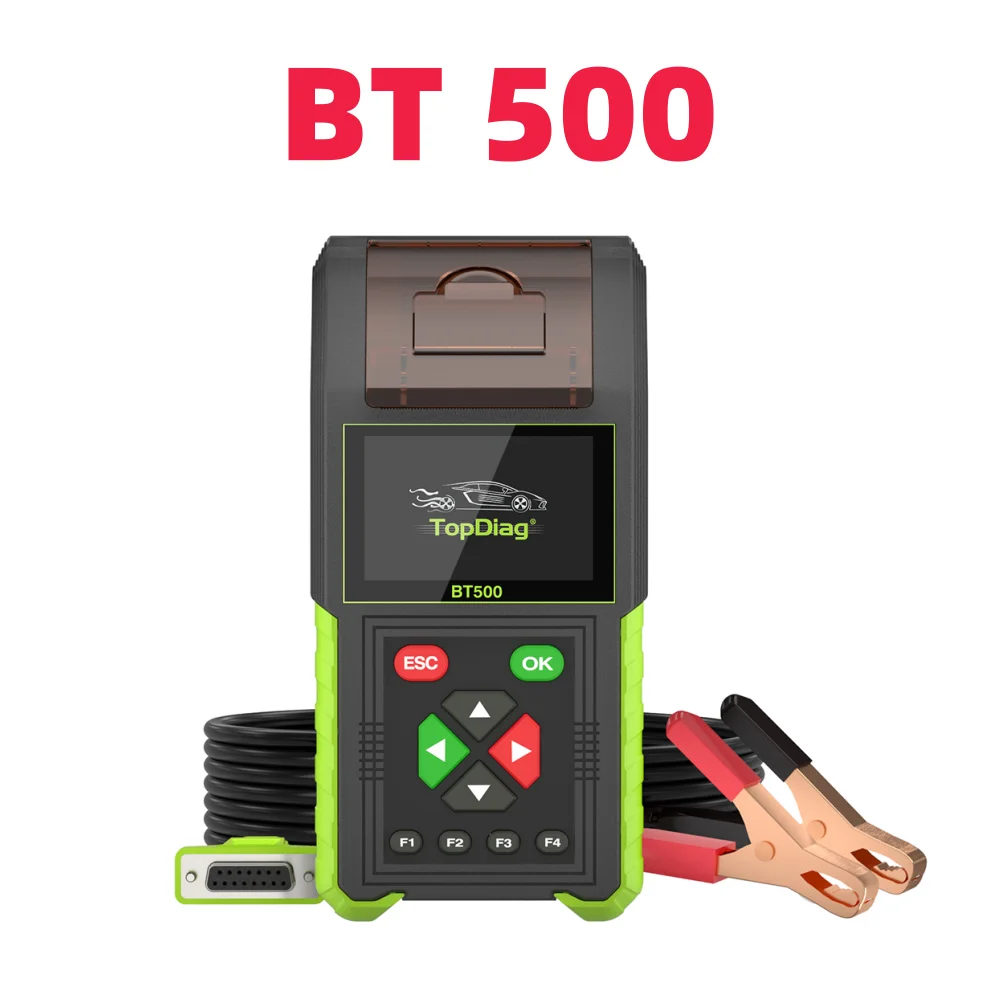 

Тестер автомобильного аккумулятора Topdiag BT500, Автомобильный анализатор утечки, 20-2000cca, 12 В, 24 В