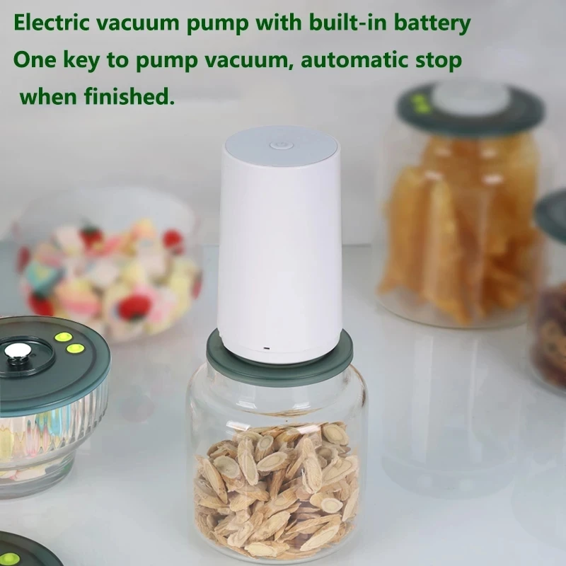 Vacuum Lid for Container Fresh Keeping Lid Reusable Vacuum Sealing Lids BPA -Free Reusable Vacuum Lid with Pump Keep Food Fresh 6