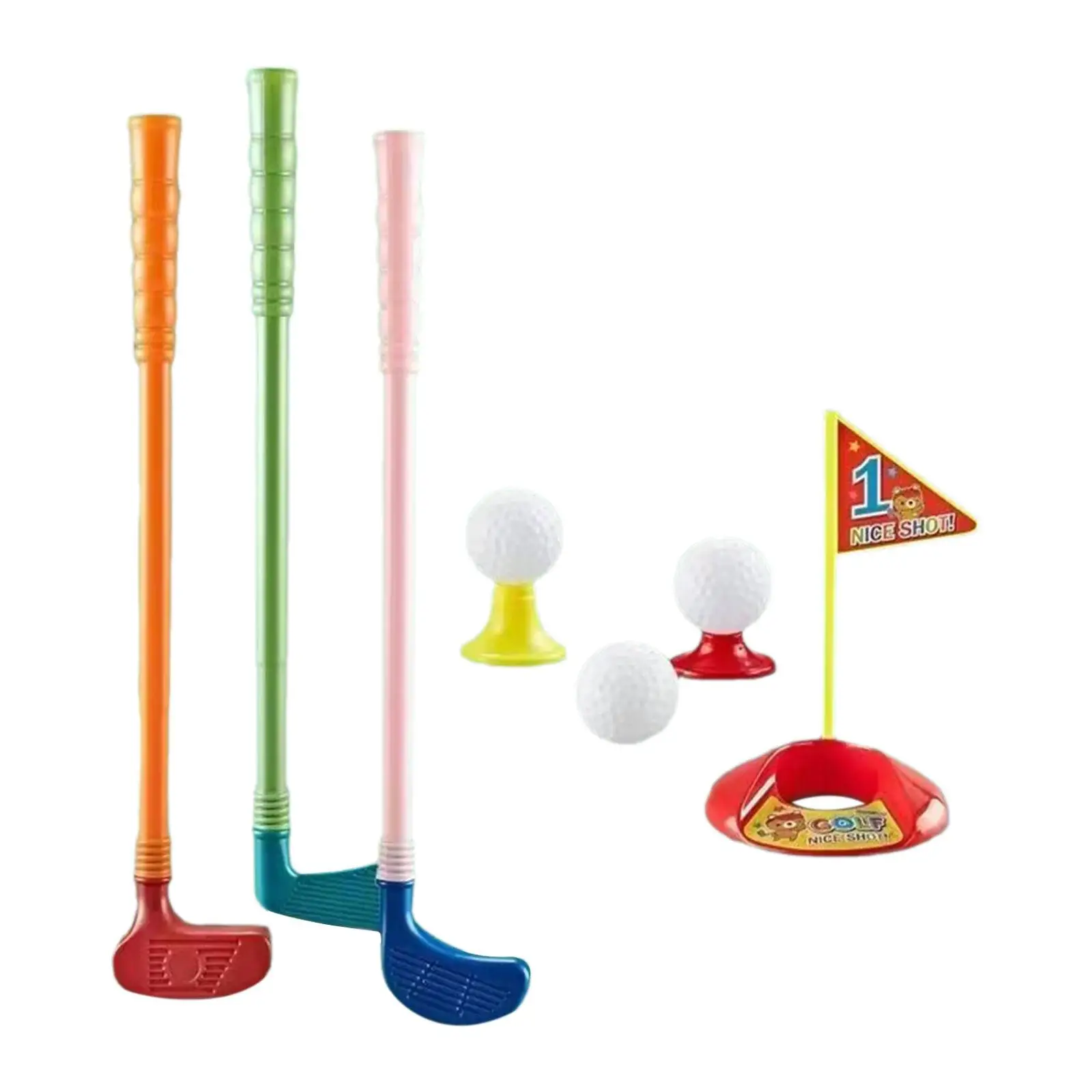 10Pcs Kids Golf Toys Set for Boys Girls Aged 6 7 8 9 Year Olds Backyard Game