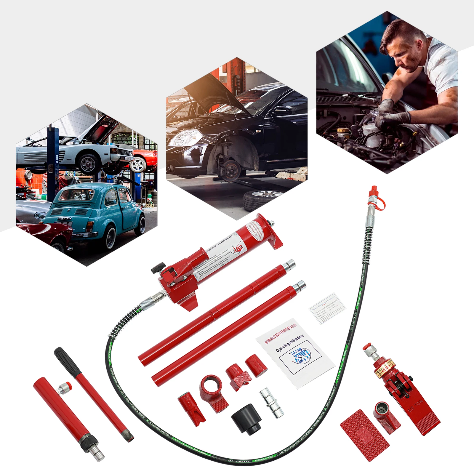 8818,49 lbs Load Hydraulic Jack Kit 4T Weight Car Jack Kit Hydraulic Power Auto Repair Jack für Auto Repair Shop Workshop – Detail 16