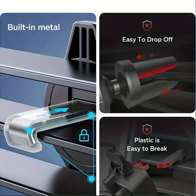 Car Phone Holder Car Air Vent Clip Mount Mobile Cell Stand Smartphone GPS Support For 4.7-6.7 Inch Mobile Devices 2
