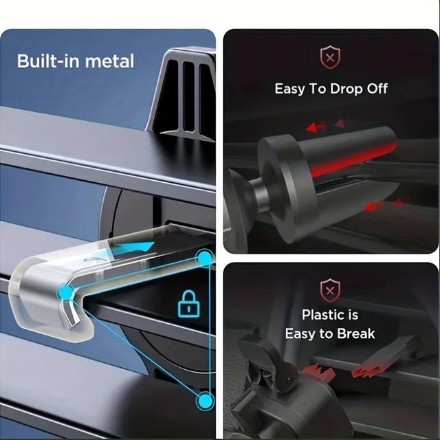 Car Phone Holder Car Air Vent Clip Mount Mobile Cell Stand Smartphone GPS Support For 4.7-6.7 Inch Mobile Devices 2