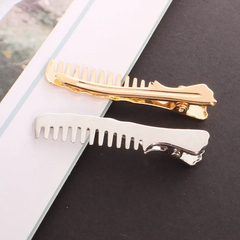 1pc Slip Comb Hairpin Women Headdress Hair Simple Metal Hair Clip Accessories Small Clip Duckbill Hairpin