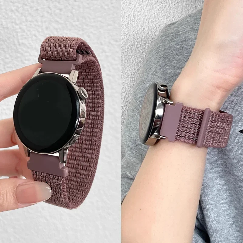 Breathable Nylon Loop Wristband, 20mm/22mm Adjustable Strap