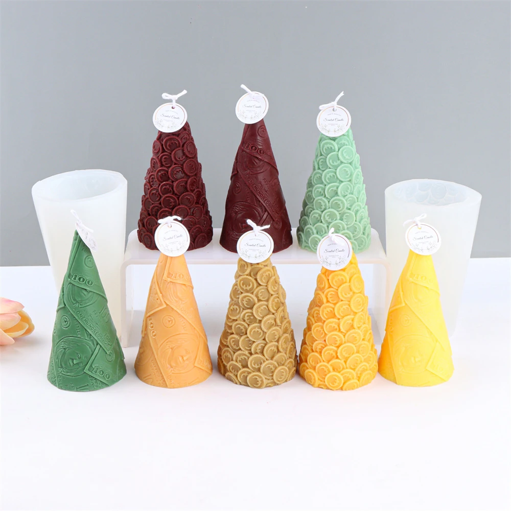 3D Dollar Tree Candle Mold Silicone DIY Euro Epoxy Resin Crafts Plaster