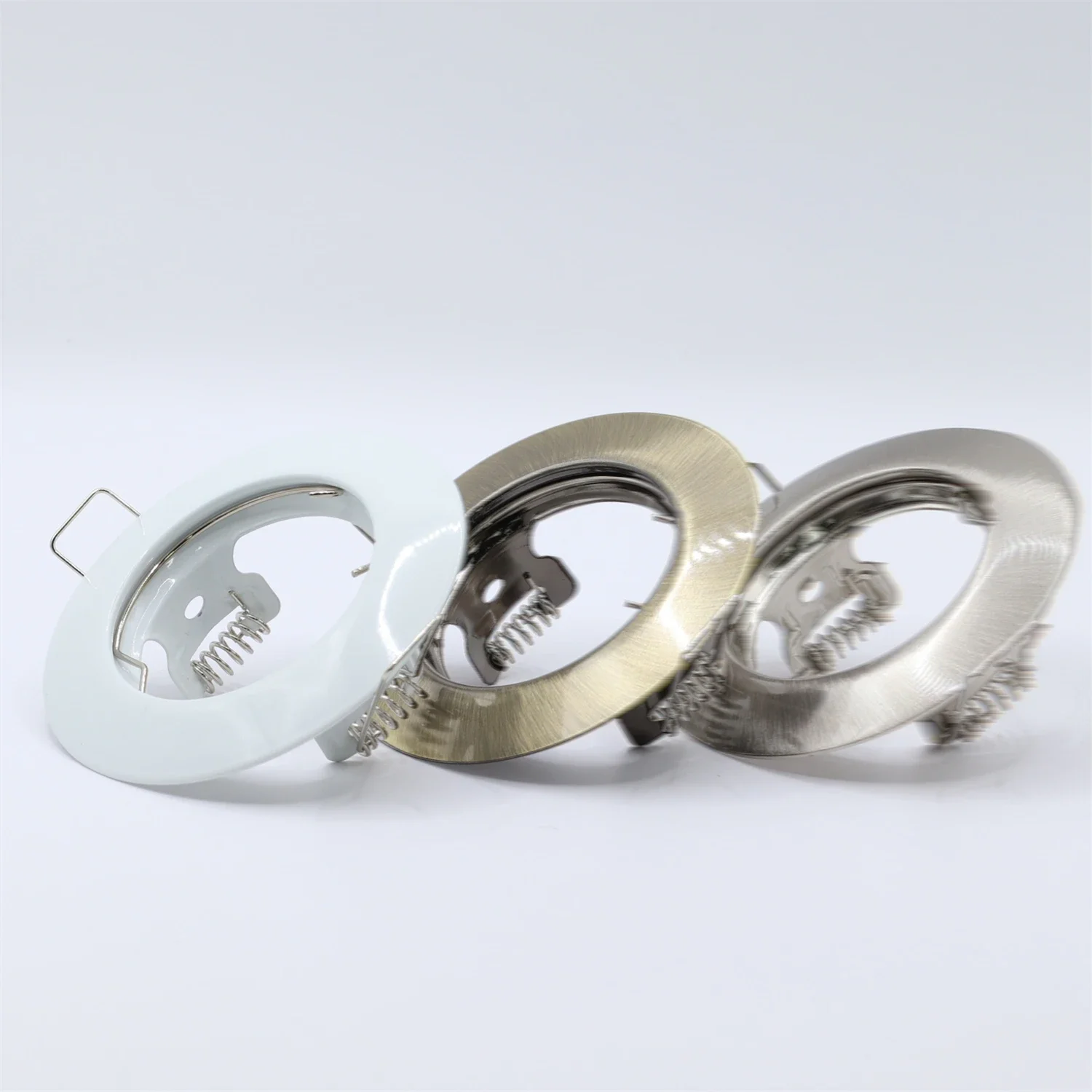 5Pcs Recessed LED Downlight Mounted Frame Round with MR16 Lamp Holder Cut Hole 60mm Ceiling Spot Lights Fitting Fixture