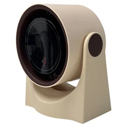 Compact 100 - Speed Desk Fan with Digital Display and Rechargeable Battery for Bedroom, Office, and Travel (Beige)