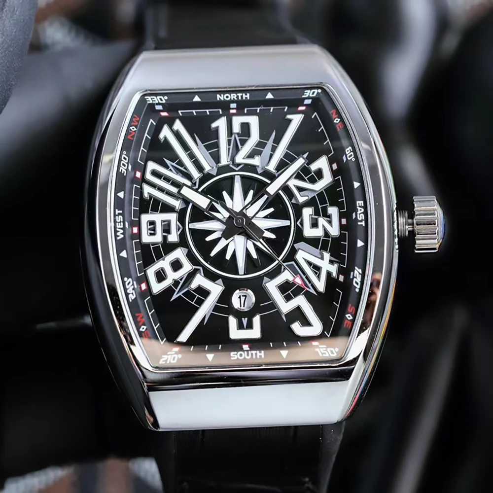 2023 New FM mechanical automatic men's watch top brand waterproof luxury leather men's watch rose gold clock men's gift