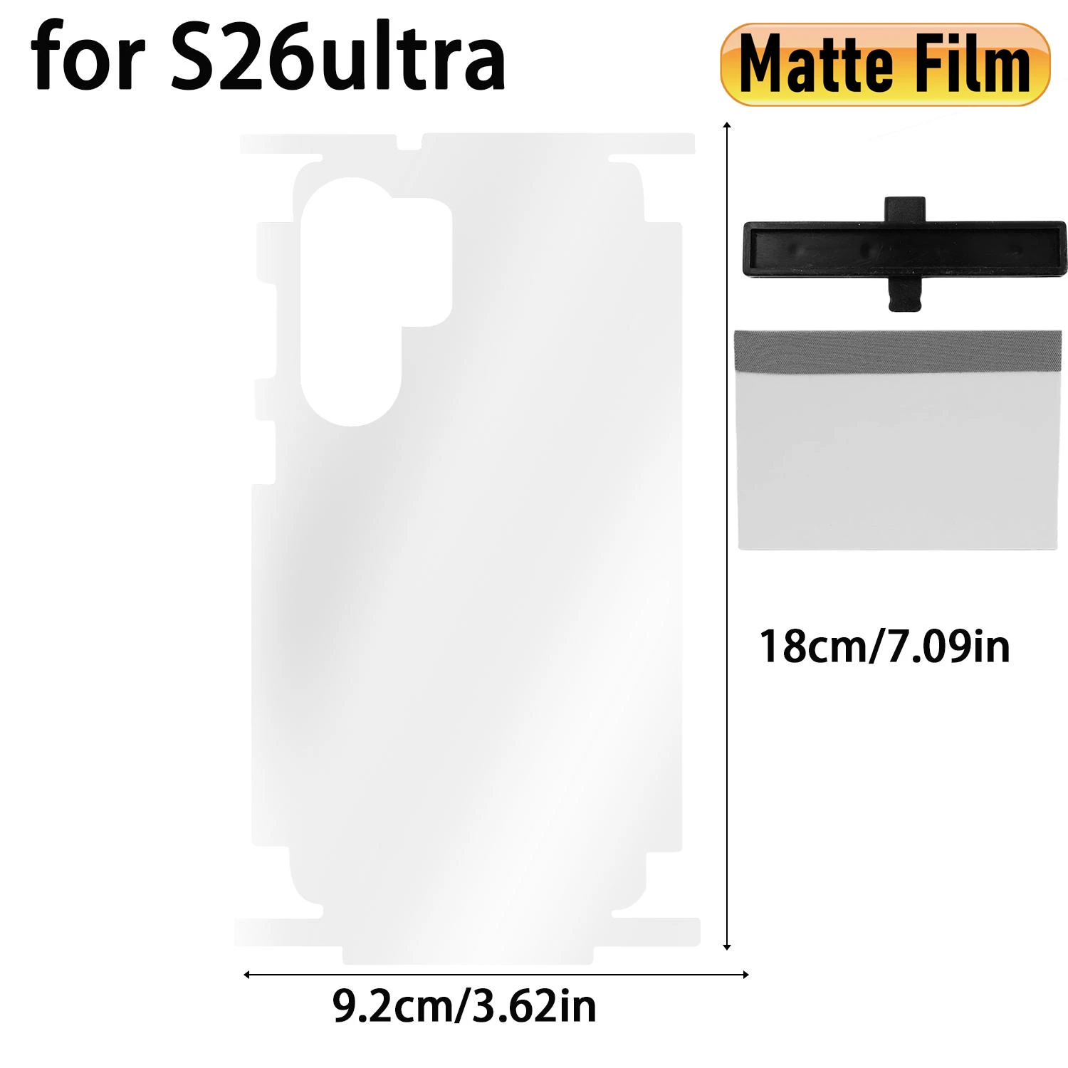 Full Coverage Clear/Matte Back Screen Protector with Anti-Scratch Frame