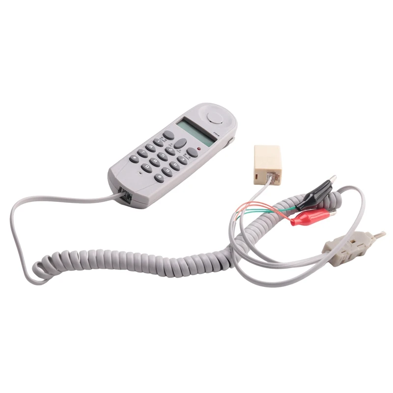 10X Telephone Butt Test Tester Lineman Tool Network Cable Set Device C019 Check For Telephone Line Fault Grey White