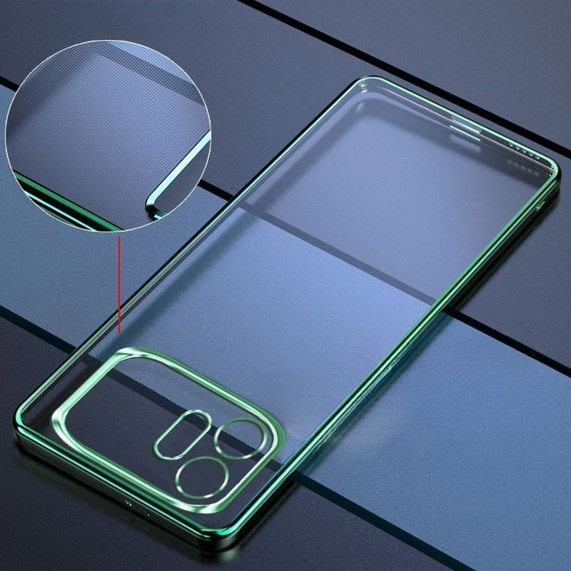 Electroplating Silicone Soft Shell Phone Case with All-Inclusive Lens Protection