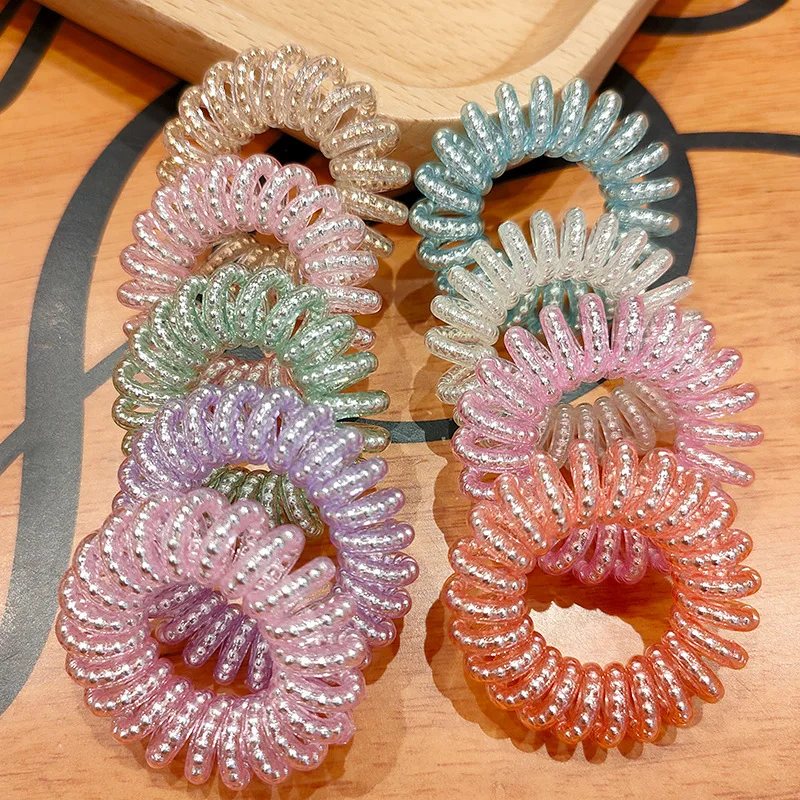Spiral No-Crease Hair Ties – Strong Grip Ponytail Holders