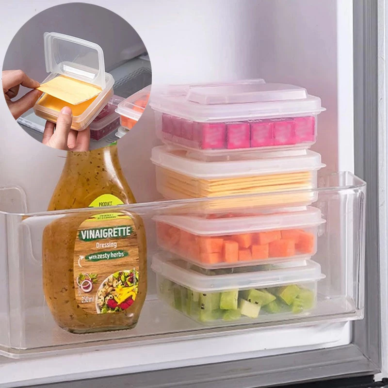 2Pcs Butter Cheese Storage Box Portable Refrigerator Fruit Vegetable Fresh keeping Fridge