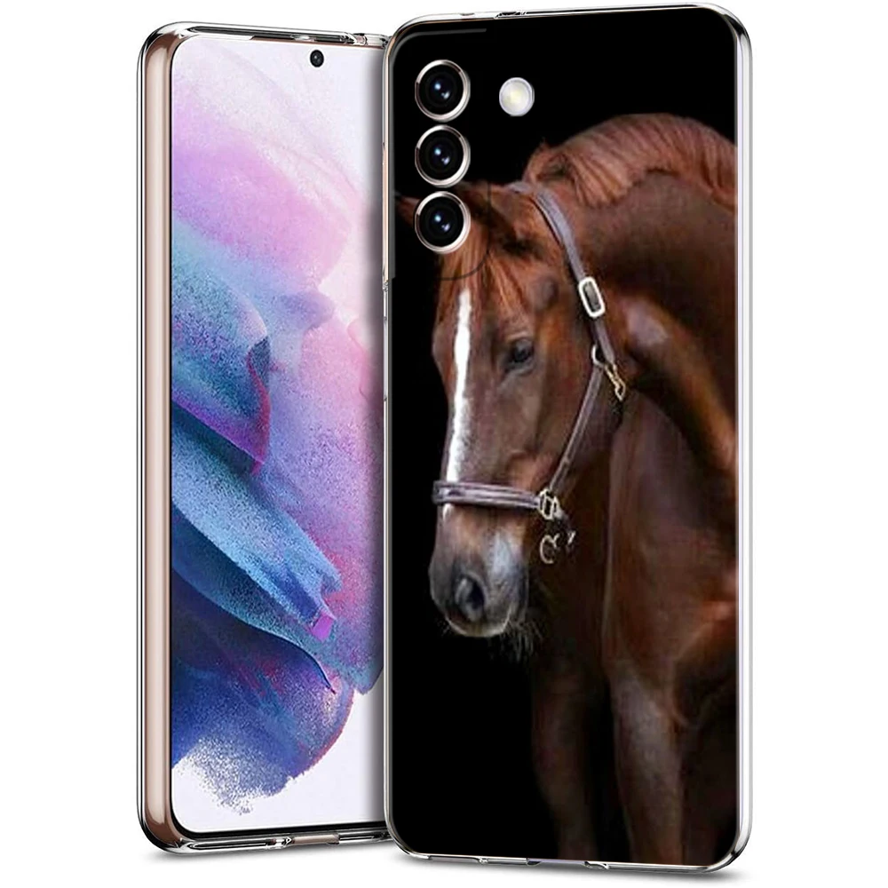 Pferd Telefon Fall für Samsung Galaxy S24 S23 S22 S20 S21 FE Ultra S24 S23 S10 S10E S9 S8 Plus 5G Transparent Shell Fundas Capas – Detail 6