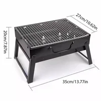 1Set Barbecue Charcoal Stove Portable Foldable Steel BBQ Grills  for Outdoor Grilling Cooking Camping Hiking Picnics Tailgating 5
