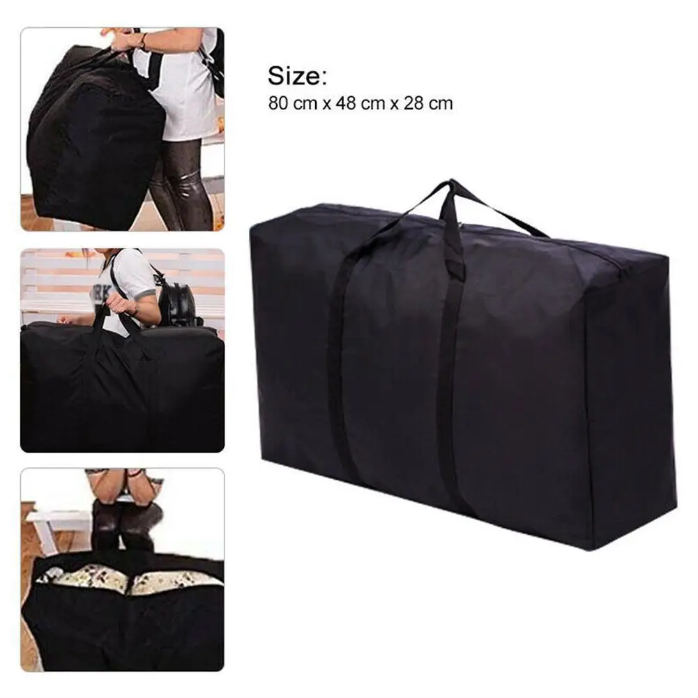 1pc Extra Large Waterproof Moving Luggage Bags Laundry Shopping Bag Non-woven Fabric Cubes 80*48*25cm Home Storage Packing Tool 3