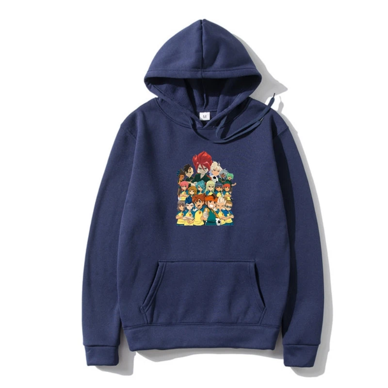 Inazuma Eleven Felpa Con Cappuccio Fleeced Summer White Color Inazuma Eleven Logo Felpa Con Cappuccio Felpa Con Cappuccio Felpa Con Cappuccio Inazuma 