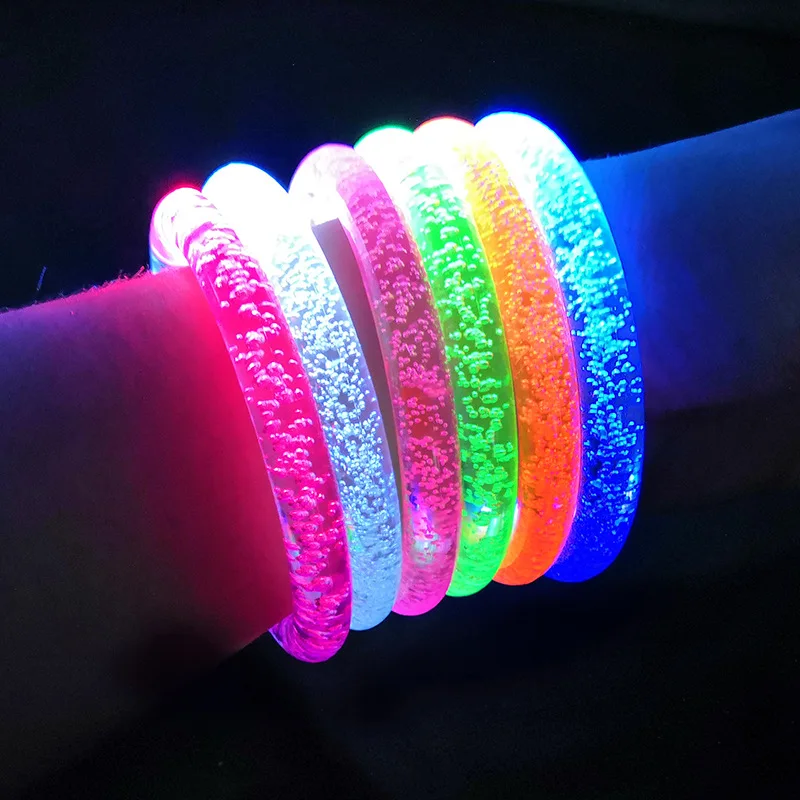 10/20Pcs Glow Sticks Bracelets Party Favors Glow in The Dark LED Flashing Wrist LED Luminous Bangle Bracelet Kids Gifts Toys