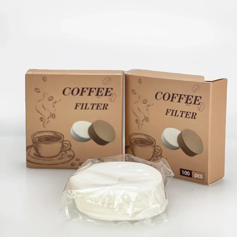 100pcs Coffee Filter Paper Espresso Paper Filters 51mm-58mm Screen for Breville Portafilter Machine Tools Pour-over Coffee Tools