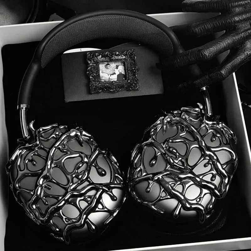 Original Airpods Max Case Cover Decoration Metallic Liquid Thorn Design  Suitable for Headphones Headset Accessories Y2K Gift