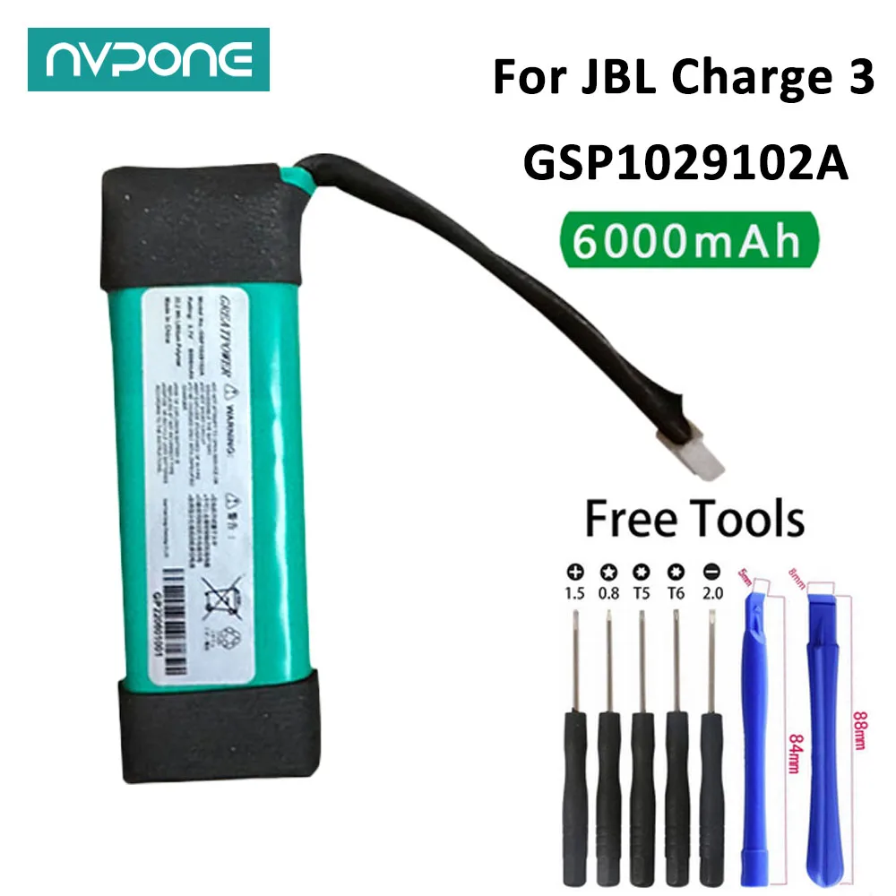 GSP1029102A For JBL Charge 3 charge3 battery 3.7V 6500mAh Battery Bateria for JBL speaker Charge 3 charge3  with Teardown tool