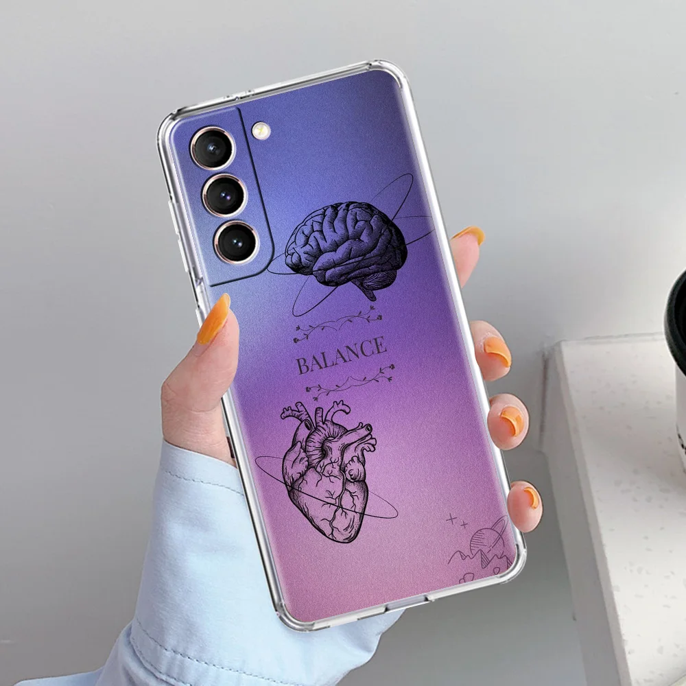 Soft Clear Phone Case with Creative Heart Medical Design