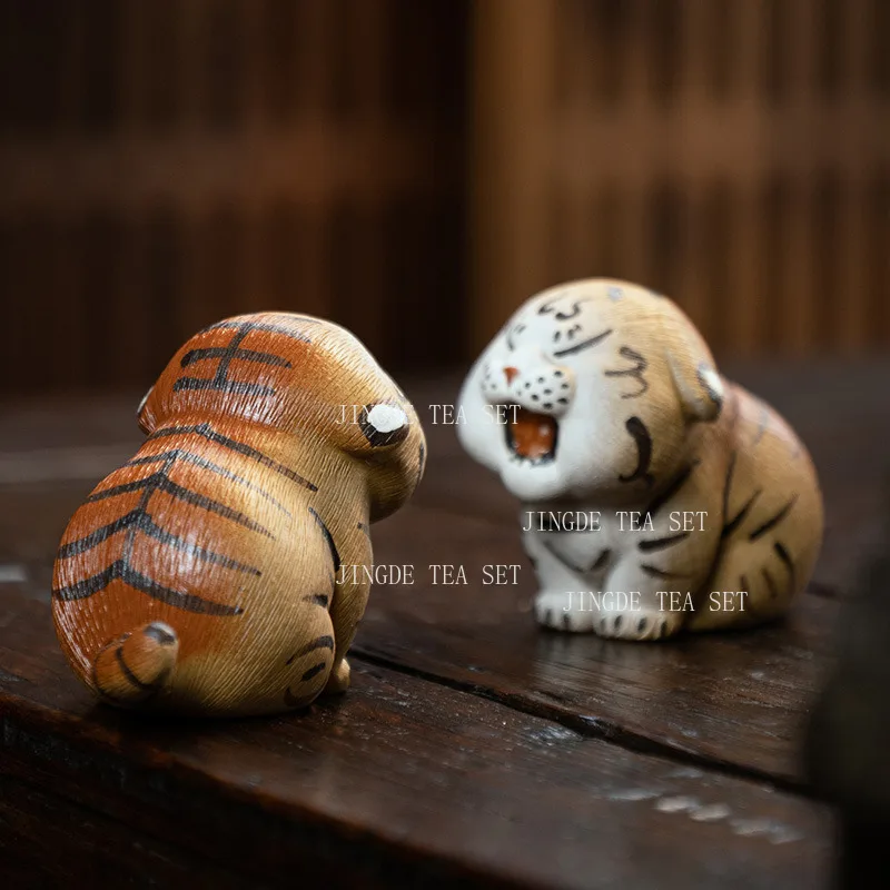 Purple Clay Tea Pet Tea Set Ornaments Creative Handicrafts Tiger Style Semi Handmade Production The Twelve Chinese Zodiac Signs